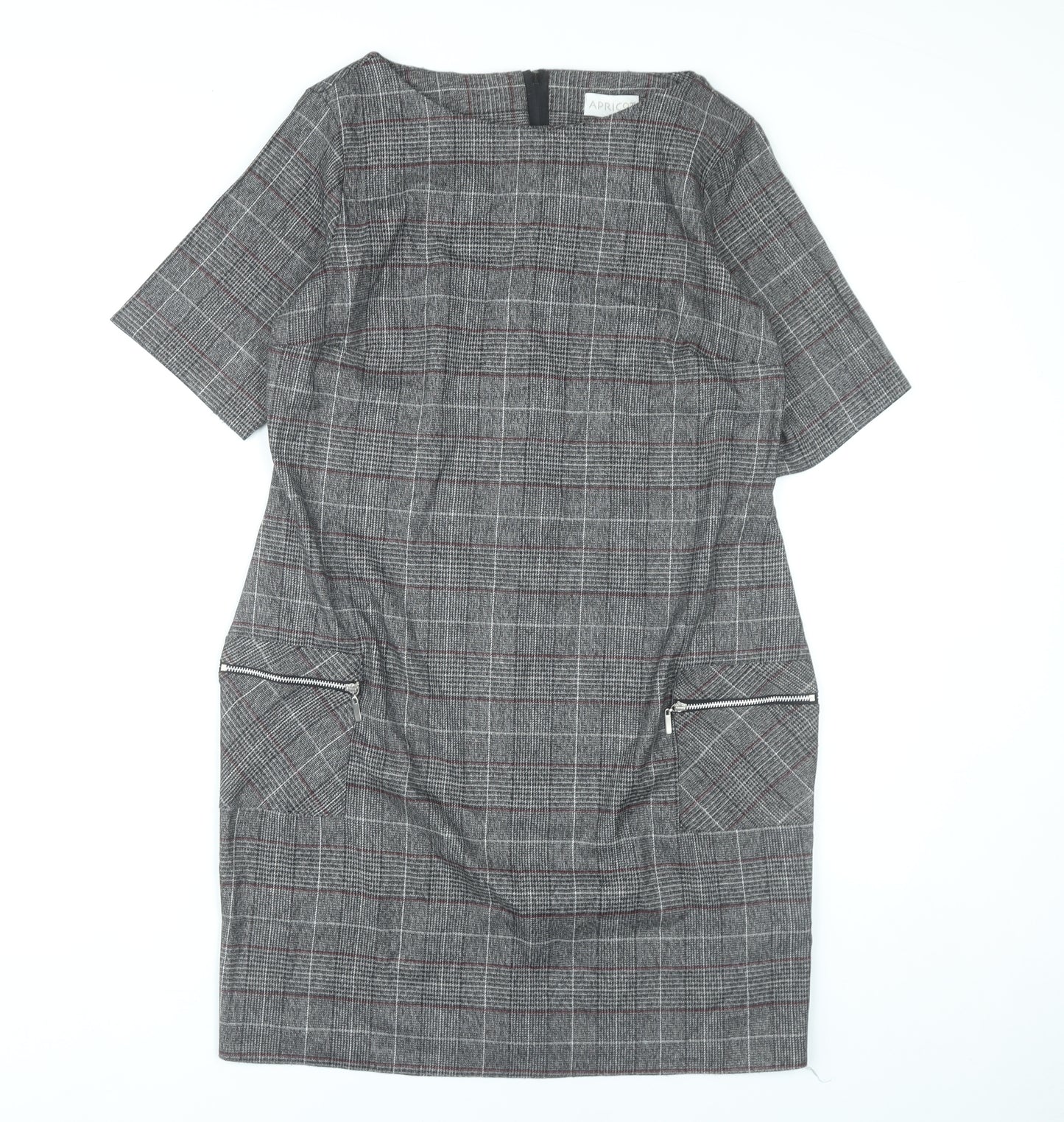 Apricot Women’s Grey Check Shift Dress UK 12 Workwear Business