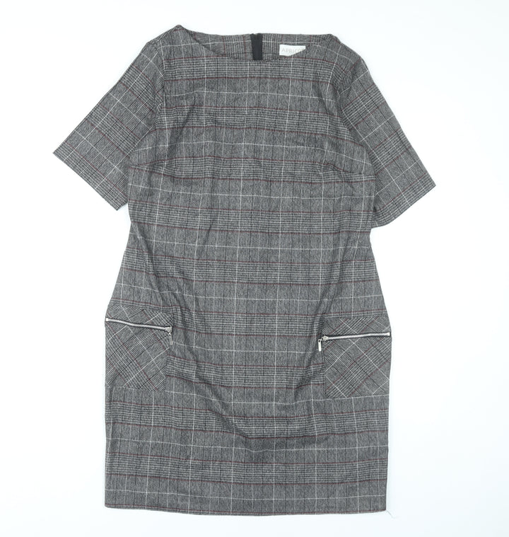 Apricot Women’s Grey Check Shift Dress UK 12 Workwear Business