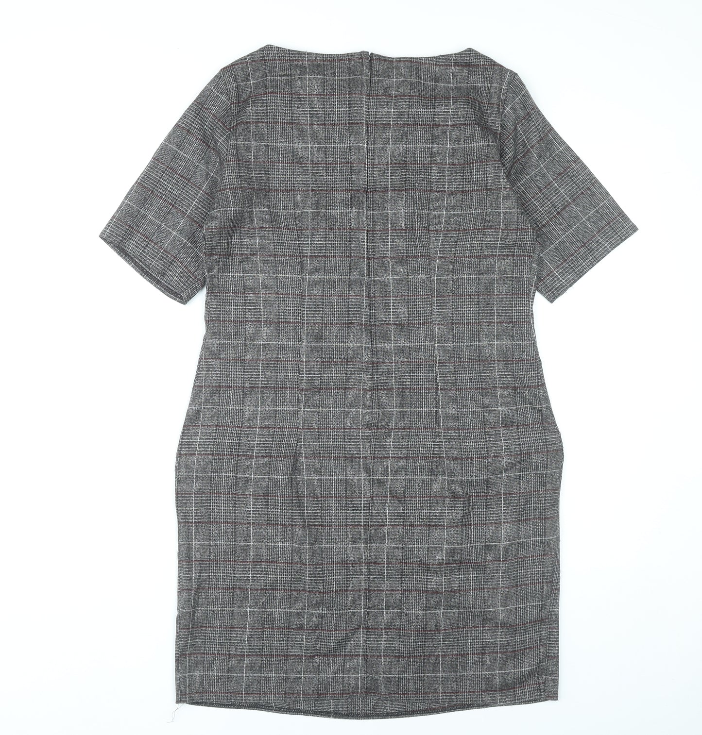 Apricot Women’s Grey Check Shift Dress UK 12 Workwear Business