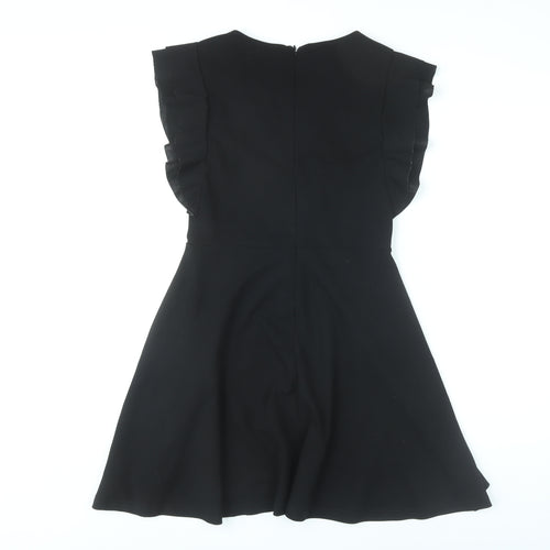 Mela London Women’s Black Size 8 Fit & Flare Knee Length Dress