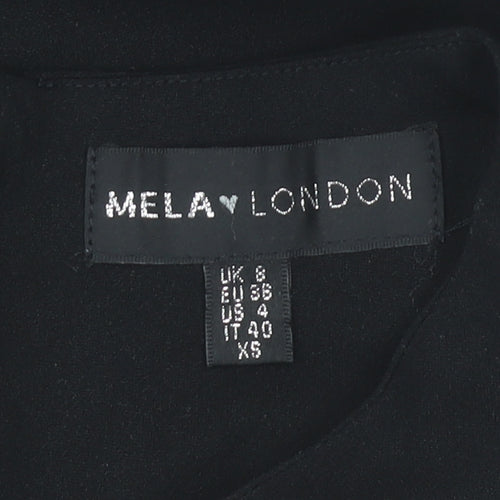 Mela London Women’s Black Size 8 Fit & Flare Knee Length Dress