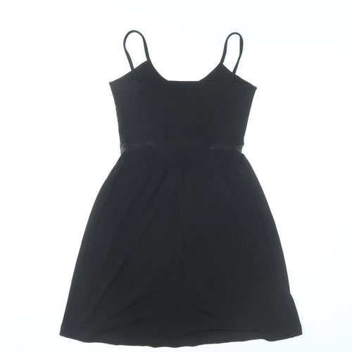 Monsoon Women’s Black L Slip Dress V-Neck Classic Knee Length