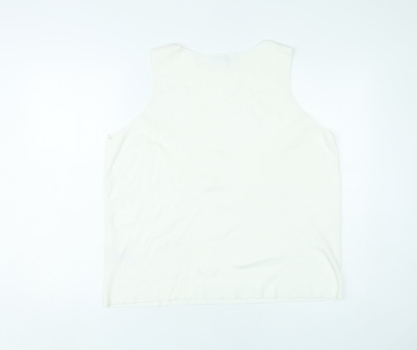 Marks and Spencer Women White Tank Top Size 20 Sleeveless Summer