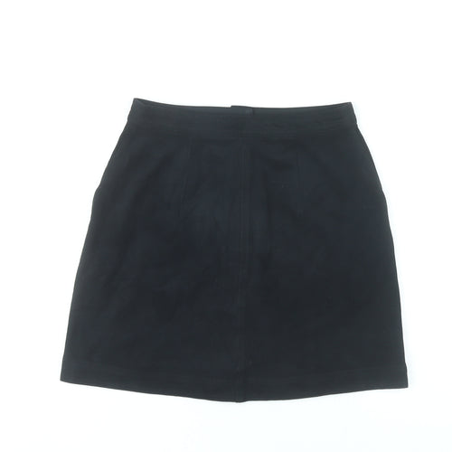 Abercrombie & Fitch Womens Black Mini Skirt XS High Rise Button Front