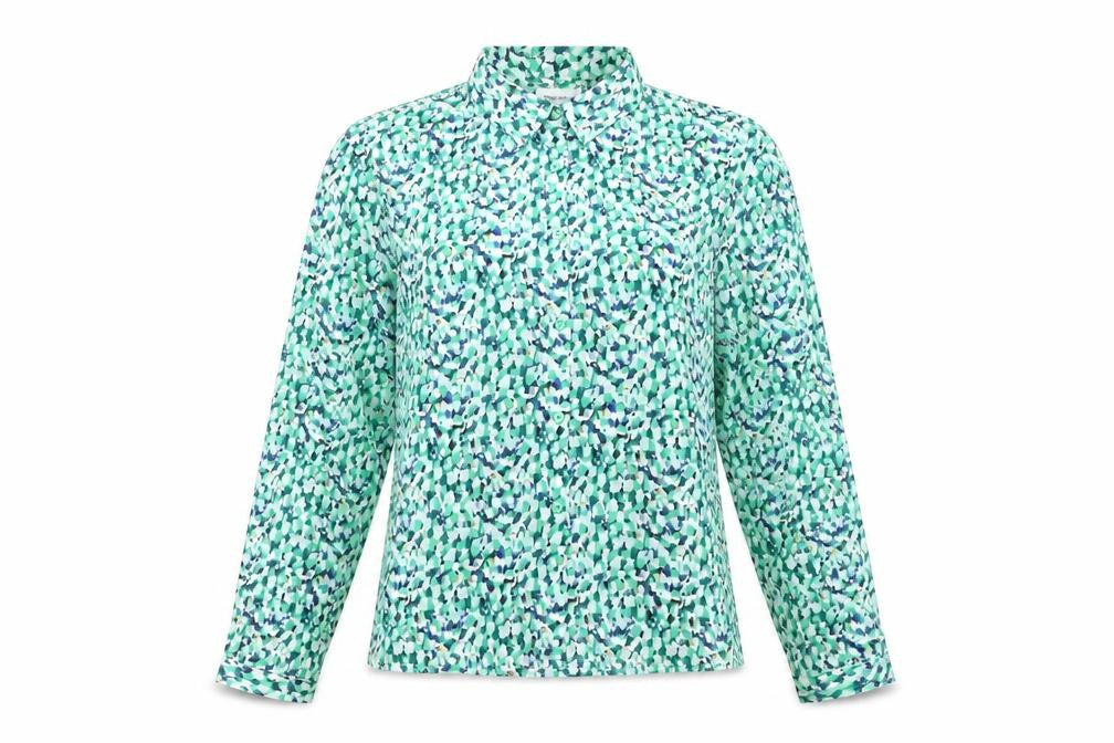 Front view of Moon Mood women’s multicoloured floral button-up blouse m