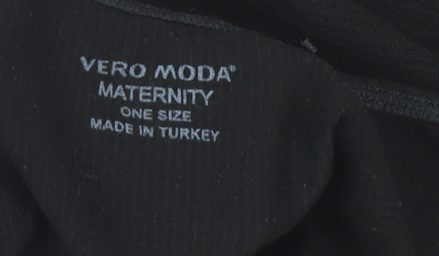 Vero Moda Women Black Maternity Tank Midi Dress One Size