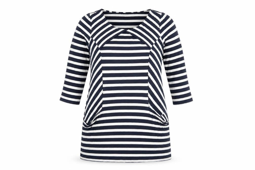 Wallis Women’s Blue White Striped Shift Dress Size 8 Stretch Jersey