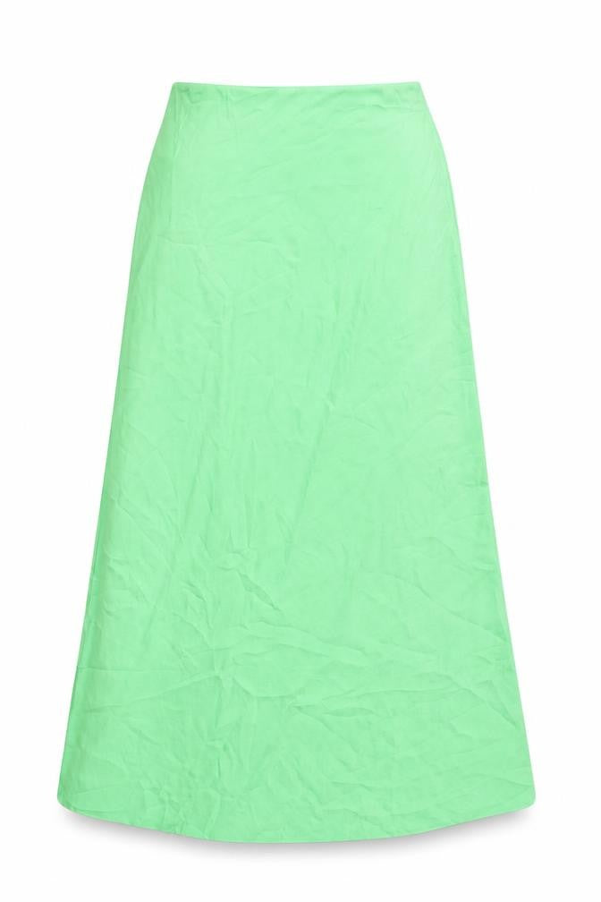 MNG Women’s Green A-Line Long Skirt Size S Polyester Casual