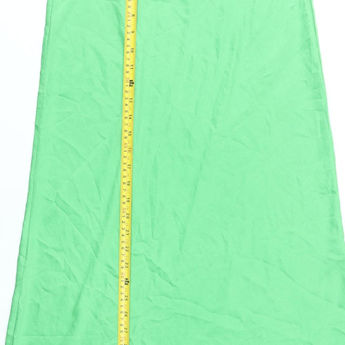 MNG Women’s Green A-Line Long Skirt Size S Polyester Casual
