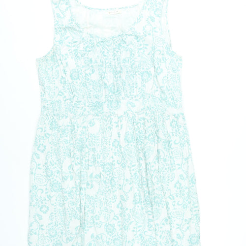 Rare Earth Women Blue Floral A-Line Summer Dress Size 18
