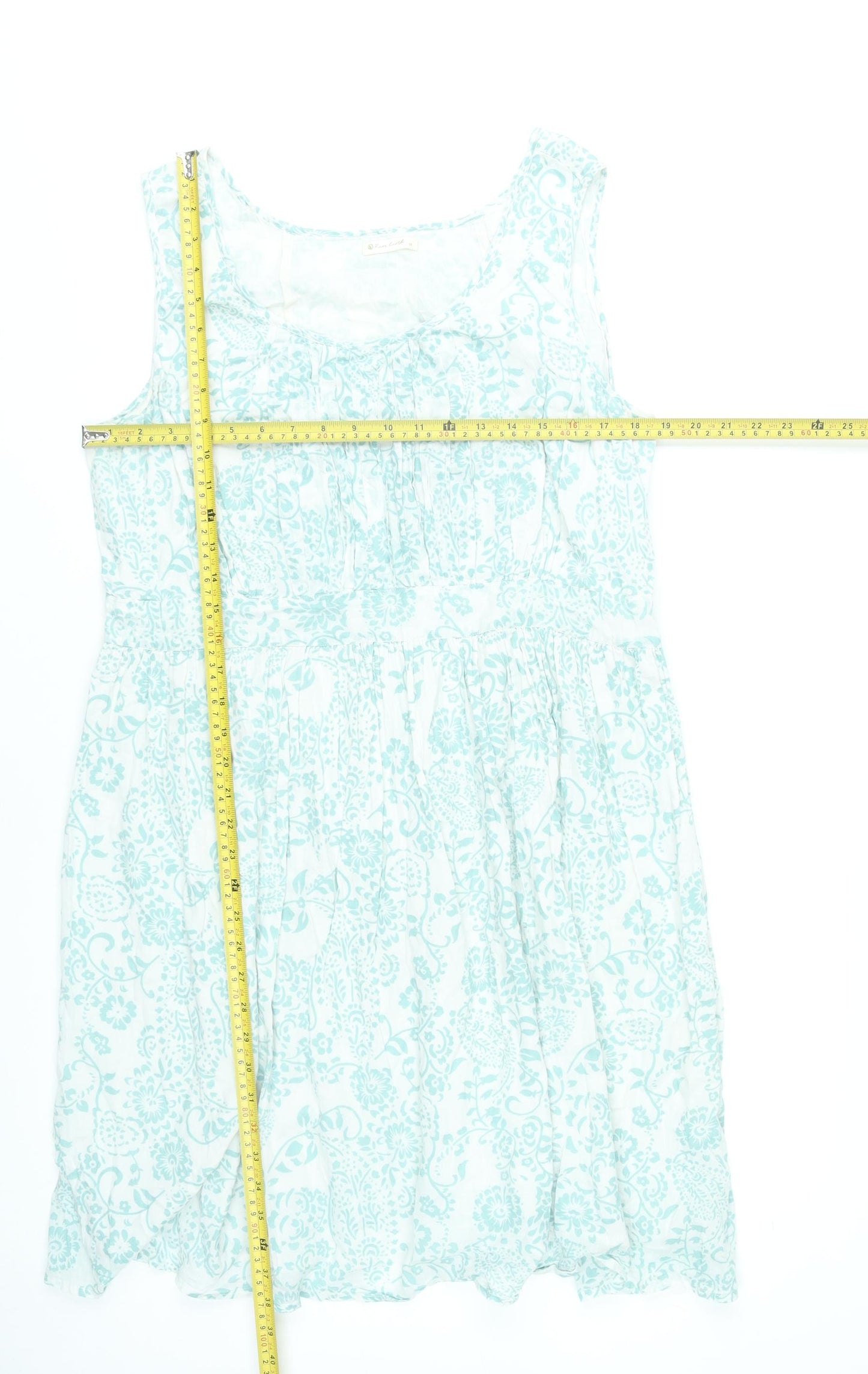 Rare Earth Women Blue Floral A-Line Summer Dress Size 18