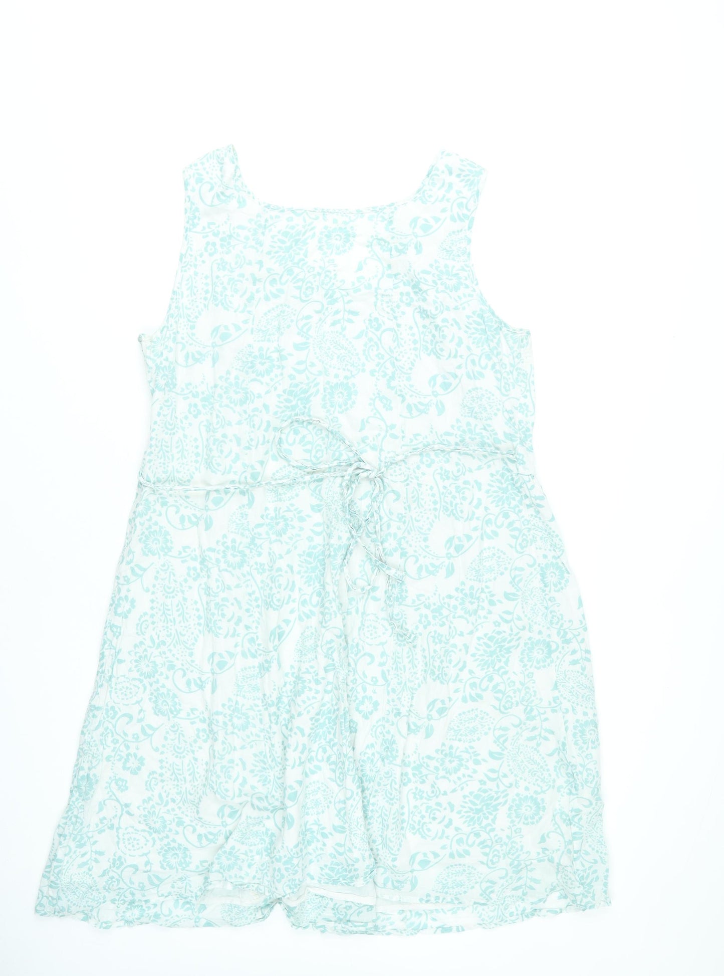 Rare Earth Women Blue Floral A-Line Summer Dress Size 18