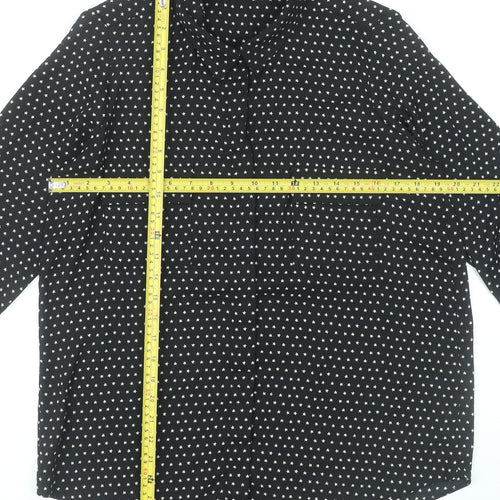 Dorothy Perkins Women’s Black Star Print Button-Up Shirt Size 14