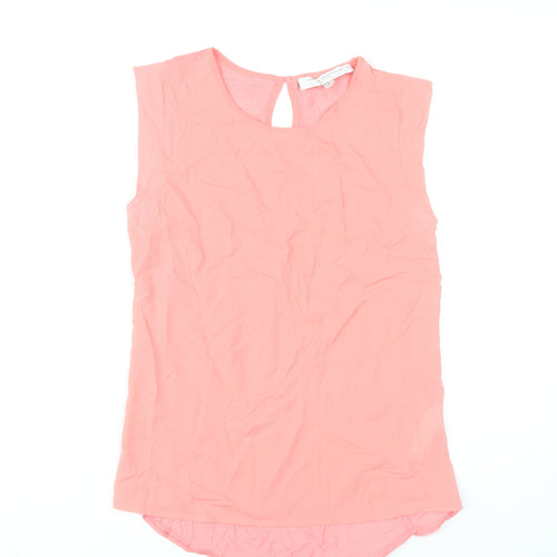 French Connection Women’s Pink Blouse Sleeveless Round Neck Size S