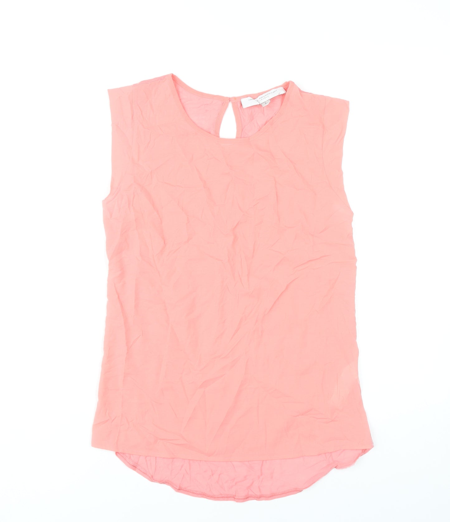 French Connection Women’s Pink Blouse Sleeveless Round Neck Size S
