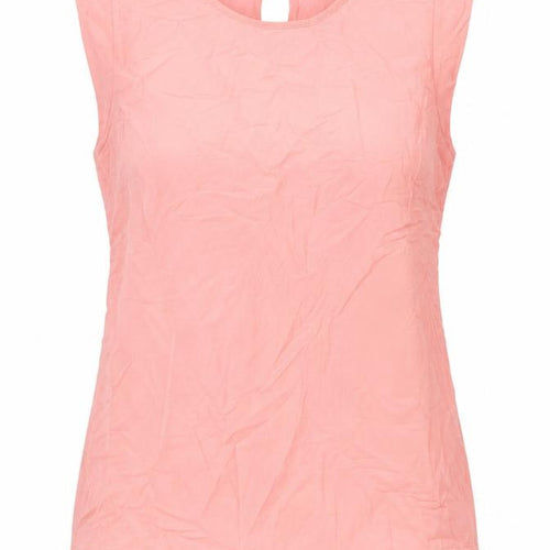 French Connection Women’s Pink Blouse Sleeveless Round Neck Size S