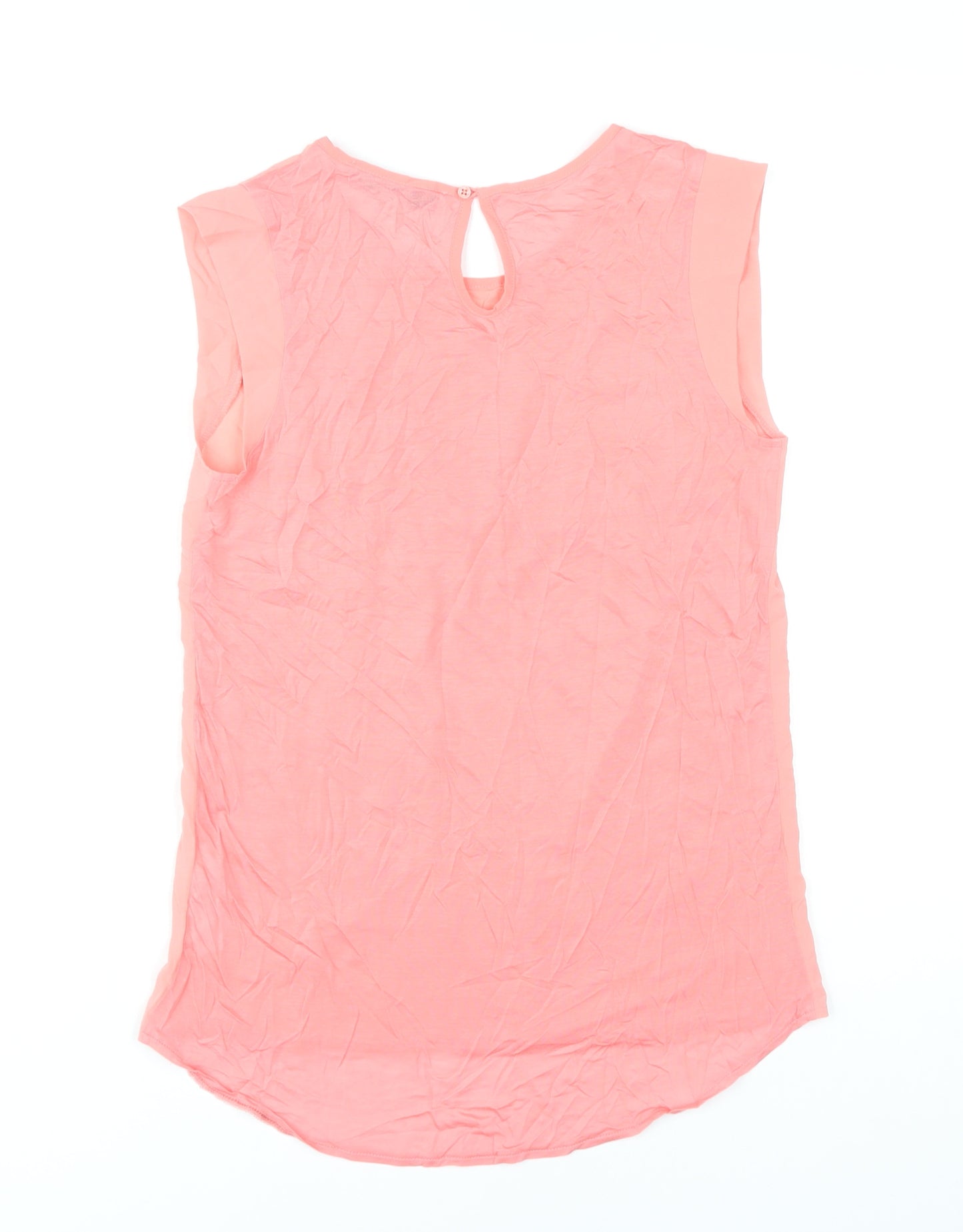 French Connection Women’s Pink Blouse Sleeveless Round Neck Size S