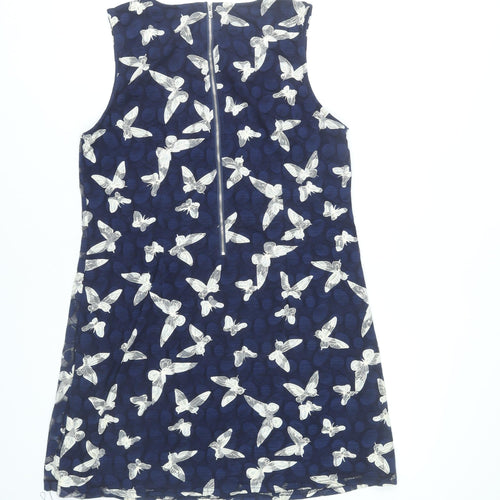 Izabel London Women’s Blue Butterfly Print Shift Dress Size 14
