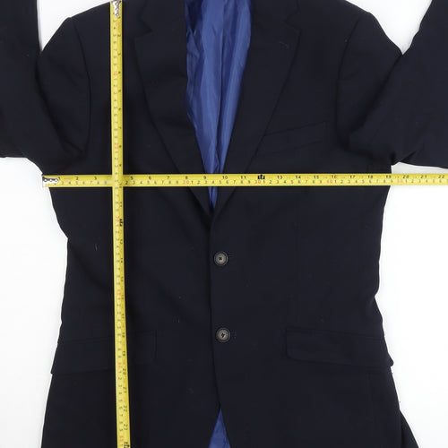 Marks and Spencer Men's Blue Slim Fit 36R Suit Jacket Wool Blend