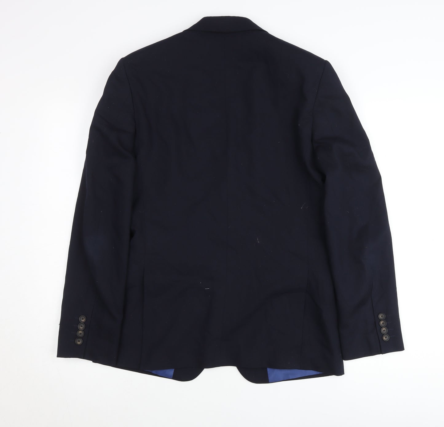 Marks and Spencer Men's Blue Slim Fit 36R Suit Jacket Wool Blend