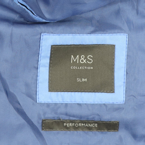 Marks and Spencer Men's Blue Slim Fit 36R Suit Jacket Wool Blend