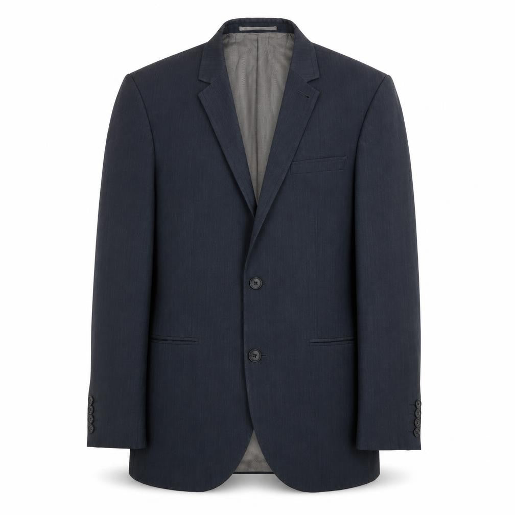 Front view of Next Men’s Grey Wool Blend Suit Jacket 36R Notch Lapel 2 Button