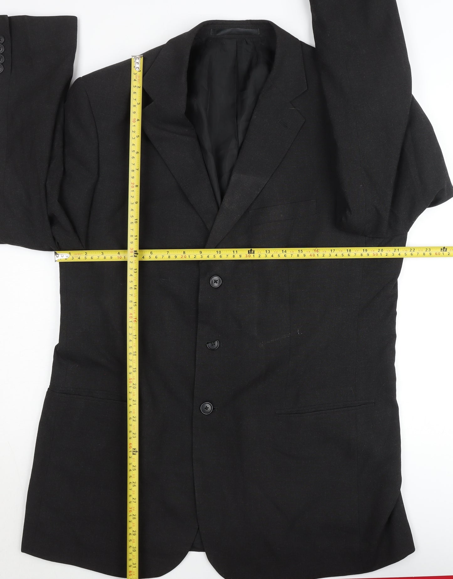 Marks and Spencer Men's Grey 42L Suit Jacket Single Breasted