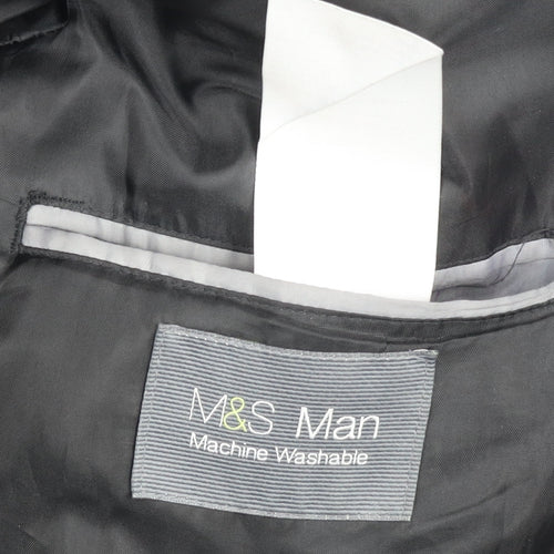 Marks and Spencer Men's Grey 42L Suit Jacket Single Breasted