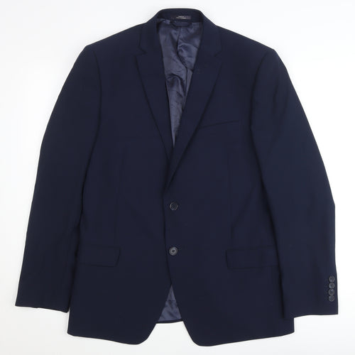 Marks and Spencer Men's Blue Slim Fit Blazer Jacket 42 Chest XL
