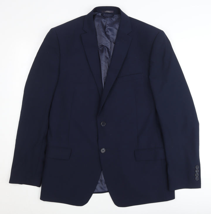 Marks and Spencer Men's Blue Slim Fit Blazer Jacket 42 Chest XL