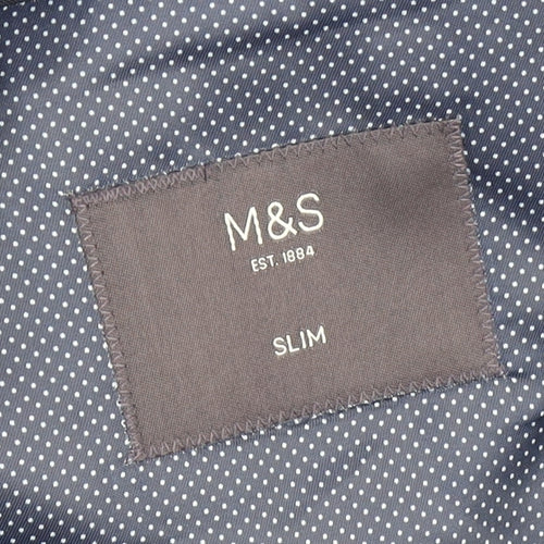 Marks and Spencer Men's Blue Slim Fit Blazer Jacket 42 Chest XL