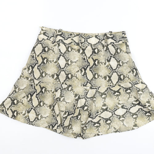 Zara Basic Women’s Multicoloured Snake Print Short A-Line Skirt XS
