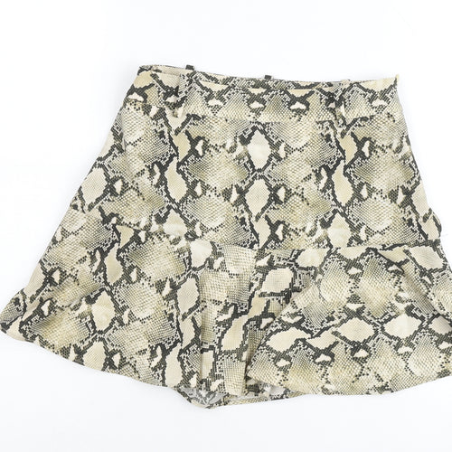 Zara Basic Women’s Multicoloured Snake Print Short A-Line Skirt XS