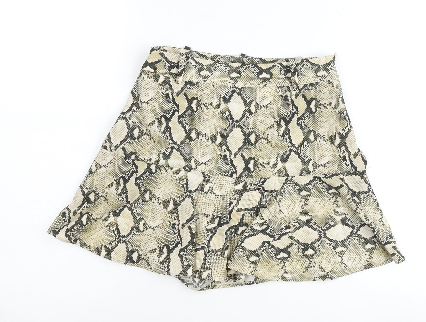 Zara Basic Women’s Multicoloured Snake Print Short A-Line Skirt XS