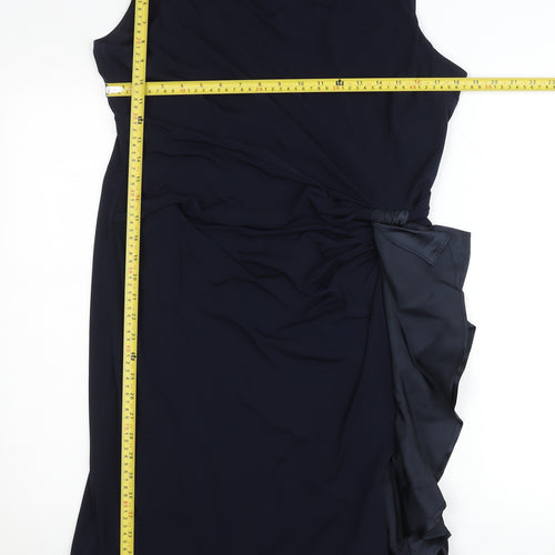 John Lewis Women’s Black V-Neck Sheath Knee Length Dress Size 18