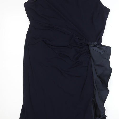 John Lewis Women’s Black V-Neck Sheath Knee Length Dress Size 18