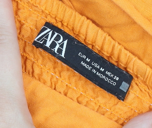 Zara Women’s Orange Cotton Slip Dress Size 12 Summer Casual