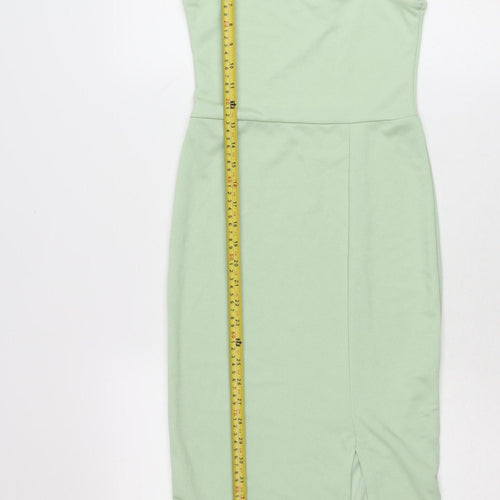 PrettyLittleThing Women’s Green One Shoulder Bodycon Midi Dress Size 8