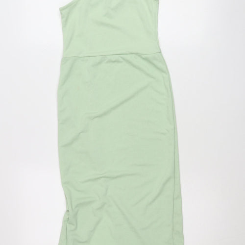 PrettyLittleThing Women’s Green One Shoulder Bodycon Midi Dress Size 8
