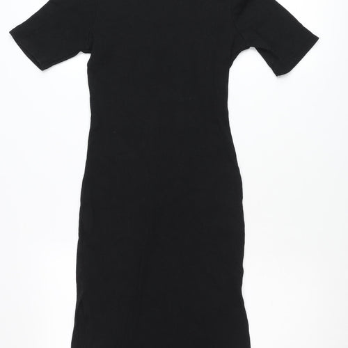 French Connection Women’s Black Bodycon Midi Dress Size S