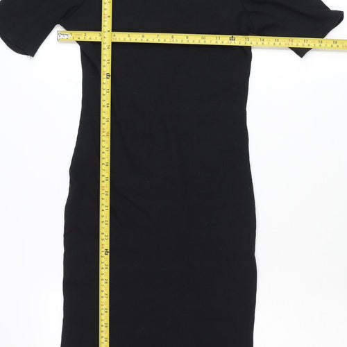 French Connection Women’s Black Bodycon Midi Dress Size S