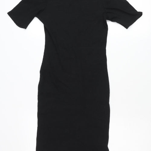 French Connection Women’s Black Bodycon Midi Dress Size S