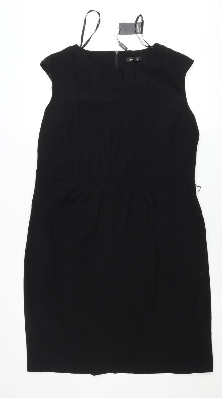 Papaya Women’s Black Size 20 Sheath Knee Length Stretch Dress