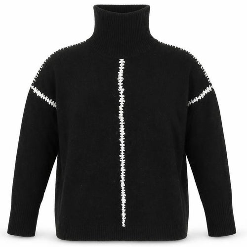 Wallis Women’s Black Roll Neck Knit Jumper Size M Long Sleeve