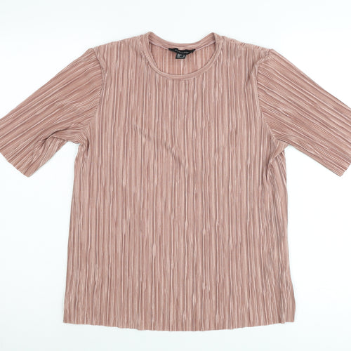 Atmosphere Women Pink Size 10 Short Sleeve Velour T-Shirt