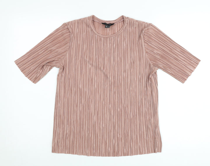 Atmosphere Women Pink Size 10 Short Sleeve Velour T-Shirt