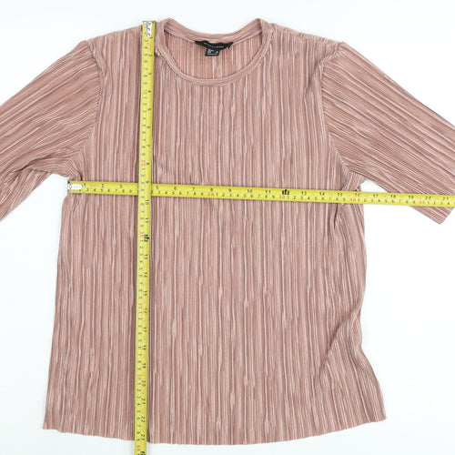 Atmosphere Women Pink Size 10 Short Sleeve Velour T-Shirt