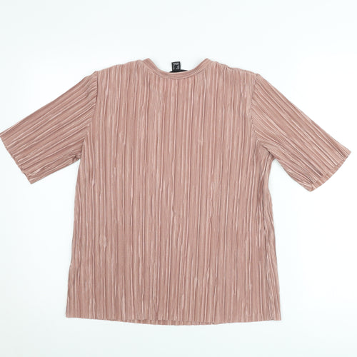 Atmosphere Women Pink Size 10 Short Sleeve Velour T-Shirt