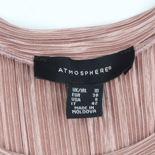Atmosphere Women Pink Size 10 Short Sleeve Velour T-Shirt