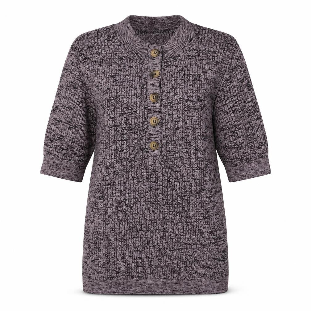 Marks and Spencer Per Una Women Purple Knit Button-Up Top Size 10